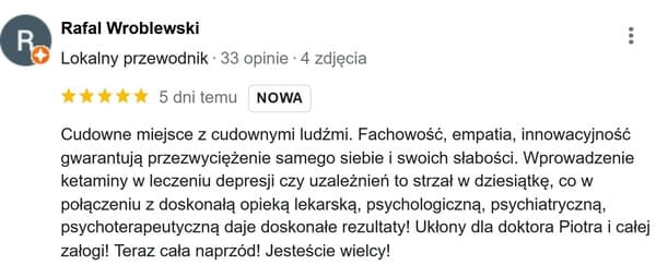Opinia użytkownika Rafał. Wspomina o cudownym miejscu